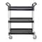 Vestil Commercial Cart, 43x20, 3Shelf, No Panels, Steel, 550 lb Load Capacity, 3 Shelves, 20.5 L, 43.25 W CSC-L - alternate 3